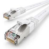 1aTTack.de CAT.7 Gigabit Ethernet LAN platte lintkabel 3,0 m wit