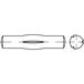 TOOLCRAFT TO-5438064 Geleidepen met middenkerf 4 mm Staal 100 stuk(s)