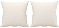 vidaXL Sierkussens 2 st 40x40 cm kunstleer crèmekleurig