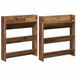 vidaXL Schoenenkast 2 stuks 84 x 18 x 90 cm Bewerkt hout Oud hout