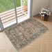 Tapis de porte - Style vintage - Lavable - Marron 60x90 cm
