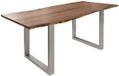 MASSIVMOEBEL24.DE FREEFORM eettafel blank gelakt massief hout acacia 120x90x76 cm