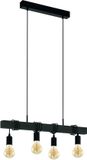 EGLO Townshend Hanglamp - E27 - 70 cm - Zwart
