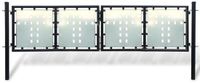 vidaXL Zwarte Enkele Schuttingpoort 300x100 cm
