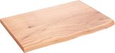 vidaXL Tafelblad 60x40x2 cm behandeld massief eikenhout lichtbruin