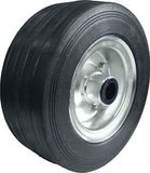 Roues en métal-caoutchouc, roue de secours, caoutchouc 200 mm / 250 kg, pneus en caoutchouc plein, jantes en acier, roue de transport, roue de support large (60NN)