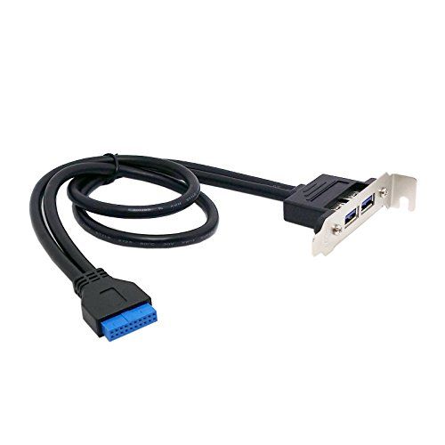 chenyang CY Laag Profiel 95mm Hoogte USB 3.0 Vrouwelijke Achterpaneel naar Moederbord 20pin Kabel met PCI Beugel 40 cm