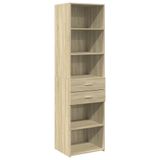vidaXL Hoge kast Sonoma-eikenhout, 50x42,5x185 cm