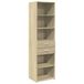 vidaXL Hoge kast Sonoma-eikenhout, 50x42,5x185 cm