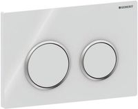 Geberit Omega20 Bedieningsplaat - Wit/Glans Chroom/Wit - RVS