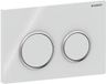 Geberit Omega20 Bedieningsplaat - Wit/Glans Chroom/Wit - RVS