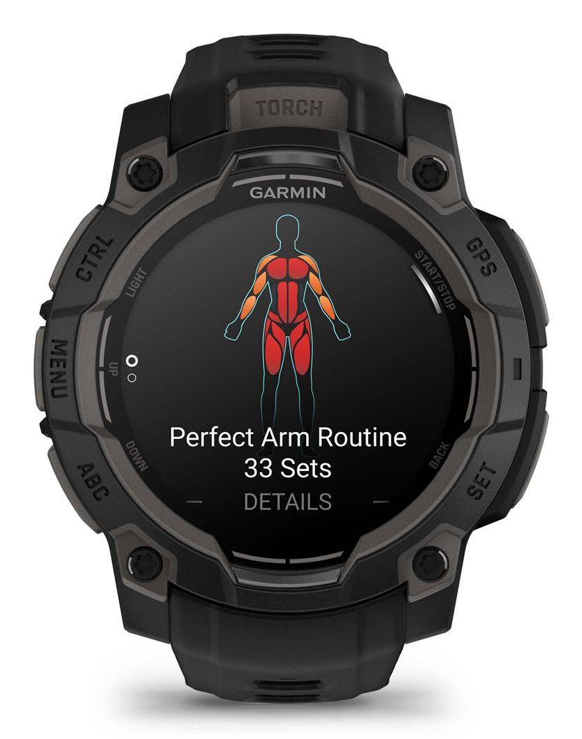 Garmin Instinct 3 45mm AMOLED Smartwatch - Black with Black Band
