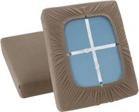 Merkloos Bankzitting Kussenhoes - Stoelhoezen Caravan - Bank Beschermen - Elastische Banden - Khaki