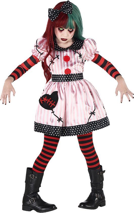 Boland - Possessed Doll Costume - Kids (7-9 years) - Zombie - Halloween - Horror - Full Costume