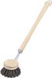 Peggy Perfect Brosse à vaisselle Eco Ronde, Fibre naturelle, 29 cm, Bois, Brun, Noir, Tête remplaçable incluse