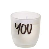 SPAAS Geurloze kaars in mat glas, ± 25 uur 'You' - wit