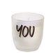 SPAAS Geurloze kaars in mat glas, ± 25 uur 'You' - wit