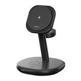 Deltaco QI-1049 Support de recharge sans fil 3-en-1 Noir