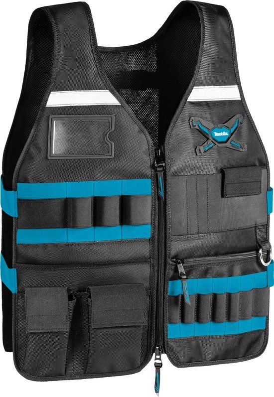 Makita E-15609 Gereedschapsvest - Zwart/Blauw - Unisex - One size