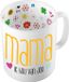 Bellatio Decorations Cadeau koffie/thee mok voor mama - geel - ik hou van jou - 300 ml - Moederdag