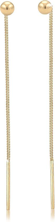 Elli Oorbellen hanger geo bol basic doorhalen 925 zilver verguld - 4050878562090