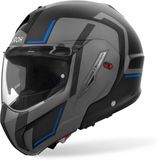 Airoh Mathisse II Genius Matzwart Grijs Blauw Systeemhelm - Helm
