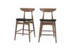 Lot de 2 chaises pour îlot central 63,5 cm en cuir synthétique noir