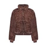 Geisha bruin imitatiebont faux fur jas