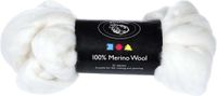 Creativ Company Merino Wol - Off-White - 100% Merino Garen - DIY Haken En Breien Wol - Hobby Wol Voor Projecten - Dikte 21my - Gewicht 100gr - 1 Bol