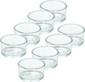 Trend Candles Theelichthouder - 8x - Glas - Transparant - 4x3 cm