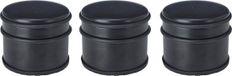 H&S Collection Butée de porte - 3x - Rond - Inox - Noir mat - 9 x 9 x 7.5 cm