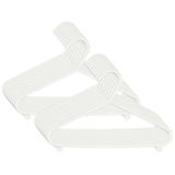 BIECO ArtN 90016147 Kleerhangers voor baby's en kinderen, kunststof hanger voor opbergkast, wit, smal - 29,5 cm, 16 stuks