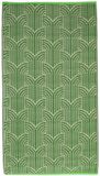Esschert Design balkontapijt art deco groen buitenkleed waterdoorlatend.