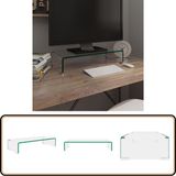 vidaXL TV-meubel - Monitorverhoger - Glas - 60x25x11 cm