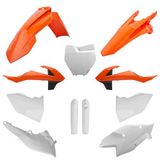POLISPORT 91456 - Volledige Plastic Set (met Vorkbeschermers) KTM Kleur OEM