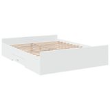 VidaXL Bedframe met lades, bewerkt hout, wit, 160x200 cm