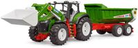 Bruder Tracteur ROADMAX avec chargeur frontal et remorque basculante 1:16