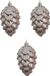 Kaemingk B.V. 3x décorations de sapin de Noël pommes de pin brunes 9 cm