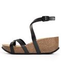 Bayton Asteria Sandalen met riem zwart