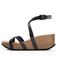 Bayton Asteria Sandalen met riem zwart