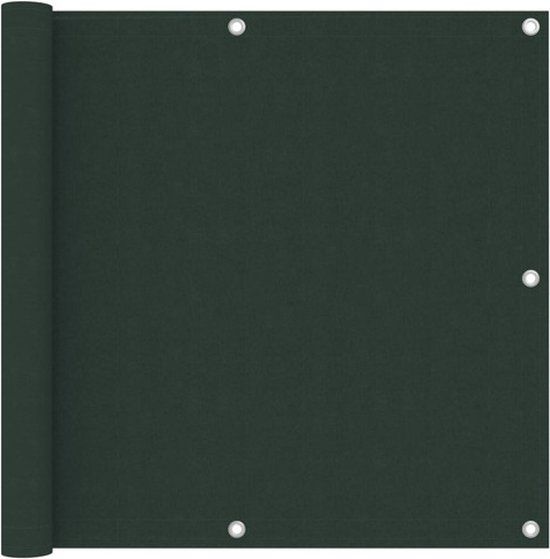 vidaXL Balkonscherm 90x600 cm Oxford Stof Donkergroen