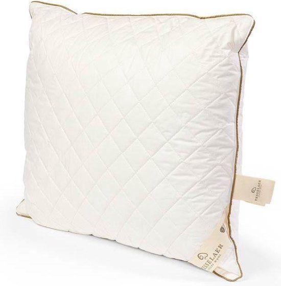 Tesselaer Medium Wol Hoofdkussen - 60x70 cm - Wit