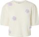 Pieces Pcaya Ss Pull en tricot à col rond pour femme, Cloud Dancer, L
