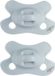 Difrax Fopspeen Natural - Newborn - Blauw & Lichtblauw - 2 Stuks