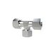 Riegler ETVM3020SST Instelbare T-schroefverbinding, afdichtkegel, 360 graden draaibaar, moer M30 x 2,0 i., buitendiameter buis 20 mm, PN max. 400 bar, verzinkt staal.