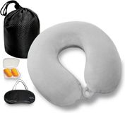 Unyqoos® Coussin de voyage en mousse à mémoire de forme Gris
