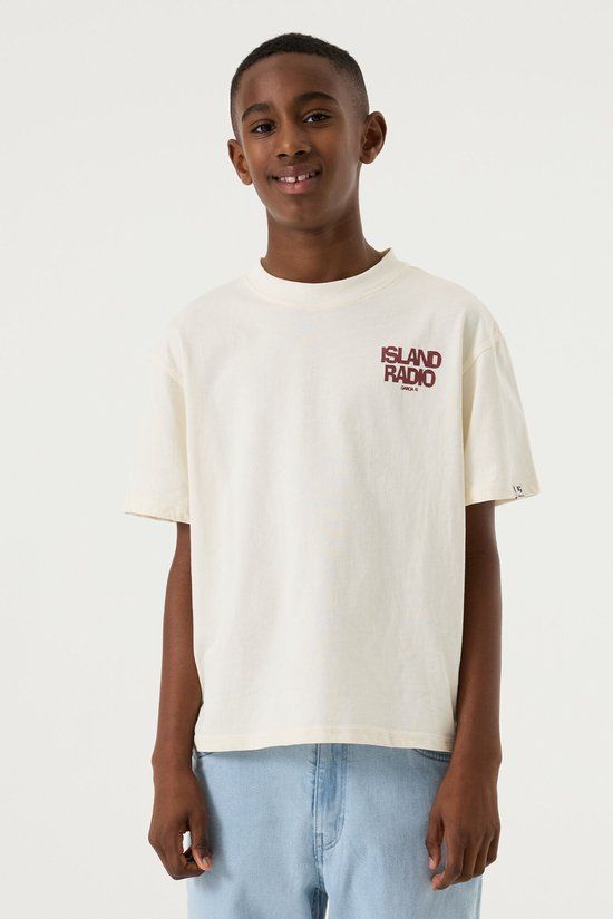 Garcia Jongens Print T-shirt Wit Korte mouw