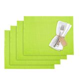 Westmark Set van 4 placemats, 42 x 32 cm, synthetisch weefsel, lime/groen, Saleen-collectie: Home