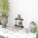 Merkloos Moderne plantenstandaard - 2 planken - Hout - Rechthoek - 100 cm x 60 cm x 30 cm