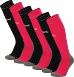 Xtreme Sockswear Compressiesokken Hardlopen - 6 Paar – Kniehoge Hardloopsokken Unisex – Klasse 1 Compressie – Multi Roze – Maat 39/42